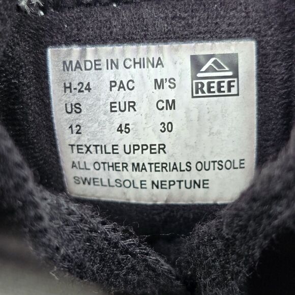 REEF SwellSole Neptune Men\'s Size 12 Black White Lace Up Knit Comfort Shoes main image 4